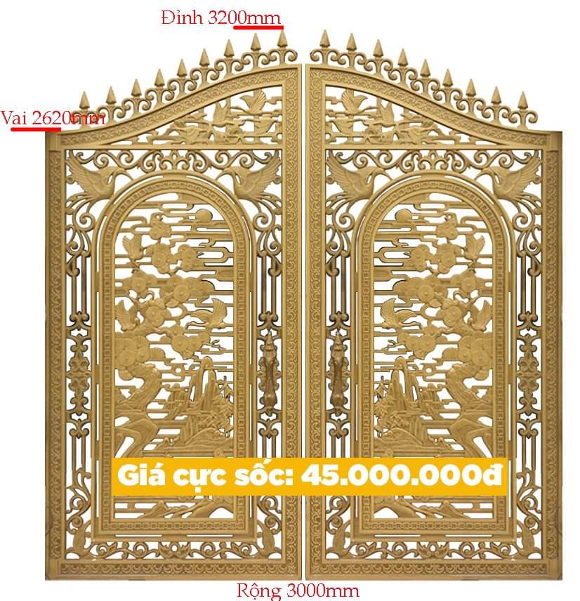 mẫu cổng biệt thự giá rẻ